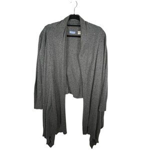 Acrobat Grey Silk‎ & Cashmere Open High Low Cardigan Sweater Women’s One Size